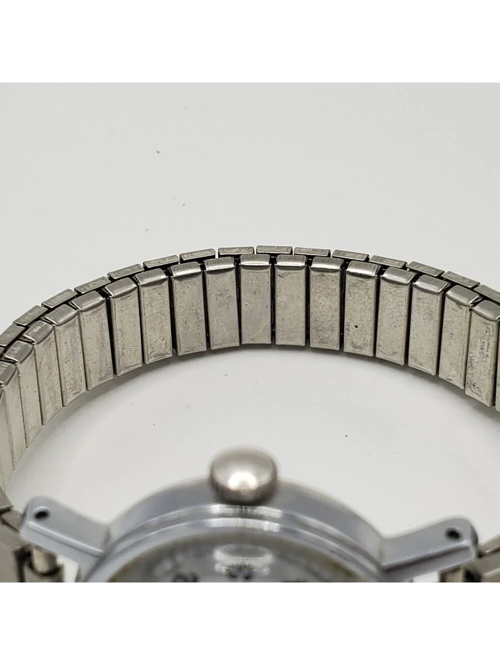 Vintage Timex Mercury Womens Mechanical Watch Silver Tone For Parts Or Repair